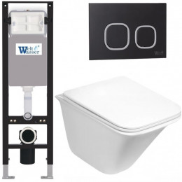 Подвесной унитаз с инсталляцией WeltWasser Amberg 350 / Rotbach 004 GL-WT / Amberg RD-BL 10000012404 белый глянцевый