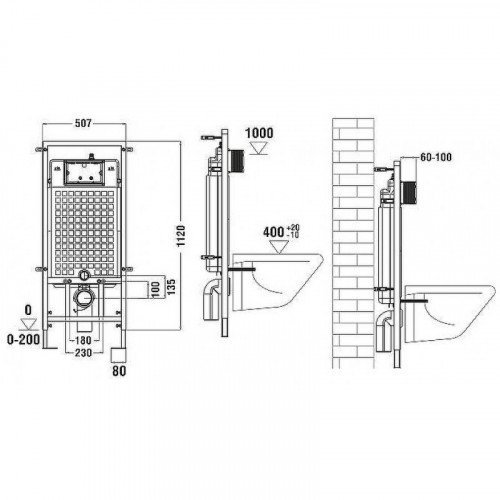 Подвесной унитаз с инсталляцией WeltWasser Marberg 507 / Telbach 004 GL-WT / MAR 507 SE MT-BL 10000011133 белый глянцевый