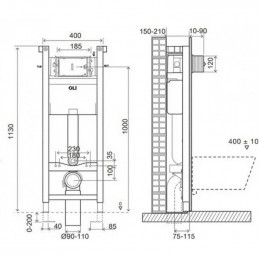 Унитаз с инсталляцией Aquanet Tavr 2.0 W/886668SLOO 316713 белый