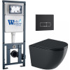 Подвесной унитаз с инсталляцией WeltWasser Marberg 410 / Merzbach 041 XL MT-BL / MAR 410 SE MT-BL 10000010958 черный матовый