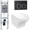 Подвесной унитаз с инсталляцией WeltWasser Amberg 350 ST / Odenbach 004 GL-WT / Amberg RD-BL 10000006563 белый глянцевый