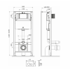 Комплект подвесного унитаза с инсталляцией Am.Pm Spirit V2.0 IS49038.701700MB с сиденьем и черной клавишей смыва, черный матовый