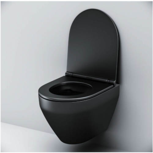 Комплект подвесного унитаза с инсталляцией Am.Pm Spirit V2.0 IS49051.701700MB с сиденьем и клавишей смыва хром глянцевый, черный матовый