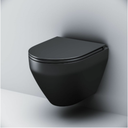 Комплект подвесного унитаза с инсталляцией Am.Pm Spirit V2.0 IS49051.701700MB с сиденьем и клавишей смыва хром глянцевый, черный матовый
