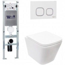 Подвесной унитаз с инсталляцией Weltwasser Amberg 350 ST / Gelbach 043 MT-WT / Amberg RD-WT 10000011889 белый матовый