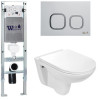 Подвесной унитаз с инсталляцией Weltwasser Amberg 350 ST / Baarbach 004 GL-WT / Amberg RD-WT 10000006503 белый глянец
