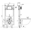 Подвесной унитаз с инсталляцией WeltWasser Amberg 497 / Salzbach 043 GL-BL / Amberg RD-MT CR 10000013464 черный глянцевый