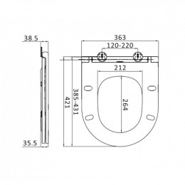 Крышка-сиденье Am.Pm Spirit V2.0 C707857WH с микролифтом