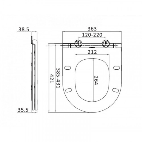 Крышка-сиденье Am.Pm Spirit V2.0 C707857WH с микролифтом