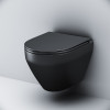 Унитаз с инсталляцией AM.PM Spirit CK70GH с сиденьем, клавишей смыва, гигиеническим душем и аксессуарами, черный матовый