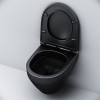 Унитаз с инсталляцией AM.PM Spirit CK70GH с сиденьем, клавишей смыва, гигиеническим душем и аксессуарами, черный матовый