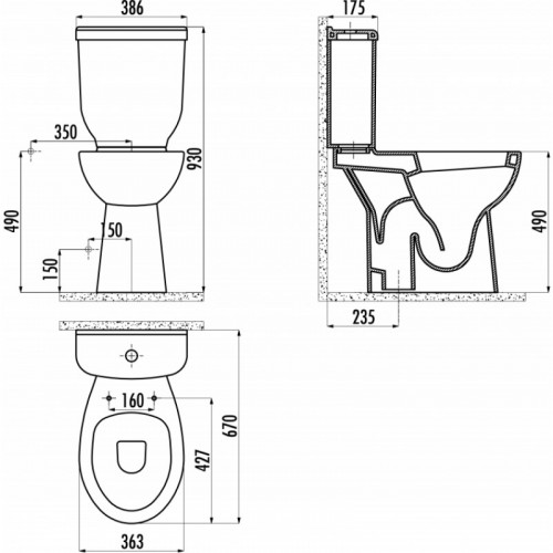 Бачок для унитаза Creavit Sedef SD410.00000