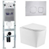 Подвесной унитаз с инсталляцией WeltWasser Amberg 350 ST / Nesenbach 004 GL-WT / Amberg RD-MT CR 10000008922 белый глянцевый