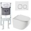 Подвесной унитаз с инсталляцией WeltWasser Amberg 497 ST / Merzbach 043 XL GL-WT / Amberg RD-WT 10000013774 белый глянцевый