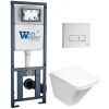 Подвесной унитаз с инсталляцией WeltWasser Marberg 410 / Rotbach 004 GL-WT / MAR 410 SE GL-WT 10000010976 белый глянцевый