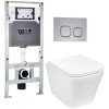 Подвесной унитаз с инсталляцией Weltwasser Amberg 506 ST / Gelbach 043 GL-WT / Amberg RD-CR 10000011867 белый глянцевый
