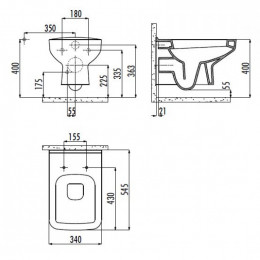 Унитаз Creavit Sphinx SP320.001, подвесной