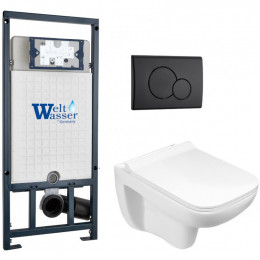 Подвесной унитаз с инсталляцией WeltWasser Marberg 507 / Kehlbach 004 GL-WT / MAR 507 RD MT-BL 10000010734 белый глянец