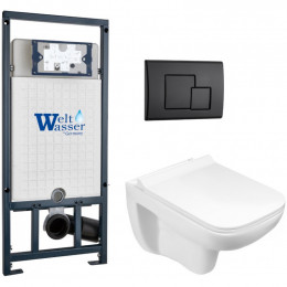 Подвесной унитаз с инсталляцией WeltWasser Marberg 507 / Kehlbach 004 GL-WT / MAR 507 SE MT-BL 10000010735 белый глянец