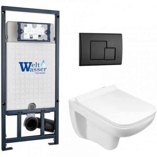 Подвесной унитаз с инсталляцией WeltWasser Marberg 507 / Kehlbach 004 GL-WT / MAR 507 SE MT-BL 10000010735 белый глянец