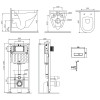 Подвесной унитаз с инсталляцией Am.Pm Spirit V2.0 FlashClean IS47001.701700 с сиденьем микролифт и белой клавишей смыва