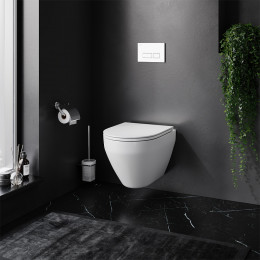 Подвесной унитаз с инсталляцией Am.Pm Spirit V2.0 FlashClean IS47001.701700 с сиденьем микролифт и белой клавишей смыва