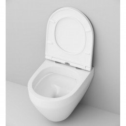 Подвесной унитаз с инсталляцией Am.Pm Spirit V2.0 FlashClean IS47001.701700 с сиденьем микролифт и белой клавишей смыва