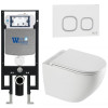 Подвесной унитаз с инсталляцией WeltWasser Amberg 497 / Merzbach 043 XL GL-WT / Amberg RD-WT 10000013769 белый глянцевый