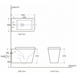 Унитаз подвесной Aquanet Tavr 203349 BL-103N-WHT(h) белый