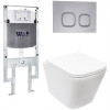 Подвесной унитаз с инсталляцией Weltwasser Amberg 497 ST / Gelbach 043 MT-WT / Amberg RD-CR 10000011897 белый матовый