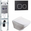 Подвесной унитаз с инсталляцией WeltWasser Amberg 350 ST / Hofbach 041 GL-WT / Amberg RD-BL 10000011155 белый глянец