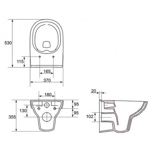 Cersanit Унитаз подвесной City Clean On микролифт