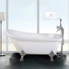 Ванна акриловая Cerutti SPA Vito CT9320 155x74 белый/хром