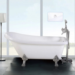 Ванна акриловая Cerutti SPA Vito CT9320 155x74 белый/хром
