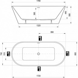 Акриловая ванна Ravak Solo 178x80 XC00100025