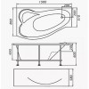 Ванна Marka One GRACIA L 150x94 без гидромассажа 01гр1590л