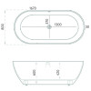 Ванна из литьевого мрамора Marmo Bagno Палермо MB-PL170-80 168х80