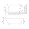 Ванна акриловая Cerutti SPA Classic CT9323 150x70 белый/хром