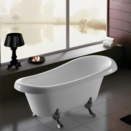 Ванна акриловая Cerutti SPA Classic CT9323 150x70 белый/хром