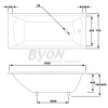 Чугунная ванна 180x80 см без ручек Byon Milan H0000372 с ножками