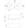 Ванна Marka One AELITA 150x75 без гидромассажа 01ае1575