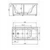 Акриловая ванна Aquatek Альфа ALF140-0000019 140х70 с экраном, с каркасом (разборный), со слив-переливом