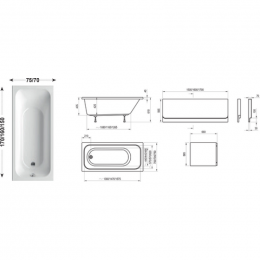 Акриловая ванна Ravak CHROME 160х70 C731000000 белая