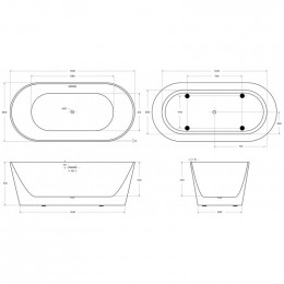 Ванна акриловая BelBagno BB416-1700-800 170х80