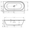 Акриловая ванна Riho Desire 184 BD0600500K00133, 184x84 см