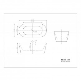 Акриловая ванна BelBagno BB306-1585 158.5x74.5 белый
