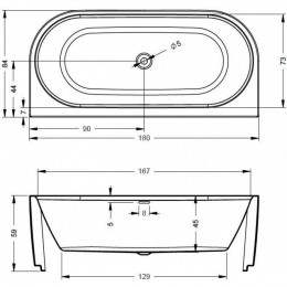 Акриловая ванна Riho Desire 180 BD0700500000000, 180x84 см
