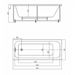Акриловая ванна Aquatek Мия MIY175-0000001 175x70