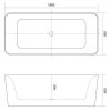 Ванна Aquatek Квадро AQ-K27880 180х80 см, акрил