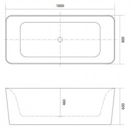 Ванна Aquatek Квадро AQ-K27880 180х80 см, акрил